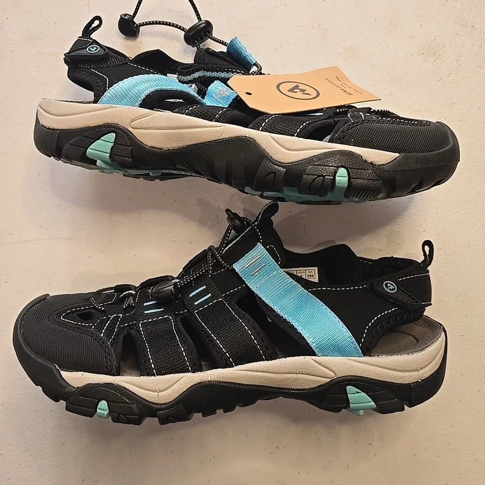 ATIKA Women Athletic Outdoor‎ Sandal Size 9 Closed Toe Lightweight Walking Black